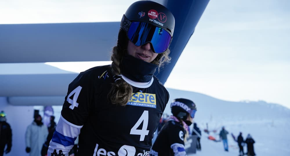 Chloé Trespeuch, le 2 décembre 2023, aux Deux Alpes.