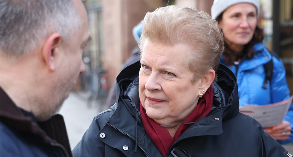 Catherine Trautmann, candidate PS aux élections municipales à Strasbourg.