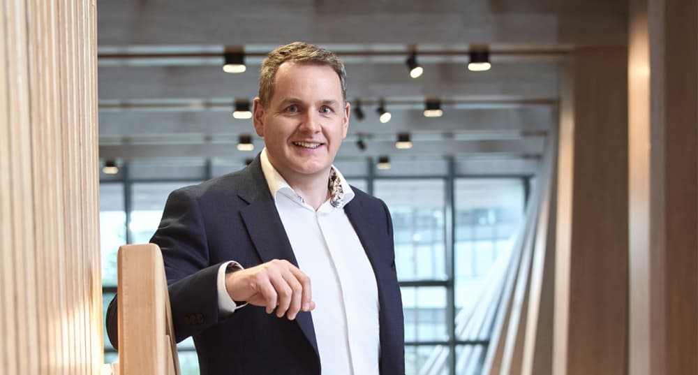 John-Paul Scally, au siège social de Lidl, à Chatenay-Malabry, le 10 février. AU SIEGE SOCIAL DE LIDL A CHATENEY MALABRY LE 10 FEVRIER 2026