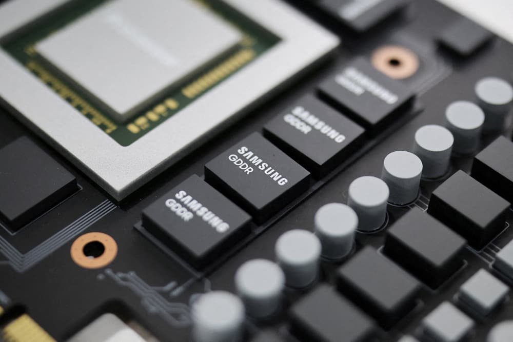La Samsung Electronics GDDR7, une mémoire DRAM graphique de nouvelle génération optimisée pour les jeux et les charges de travail liées à l'IA.