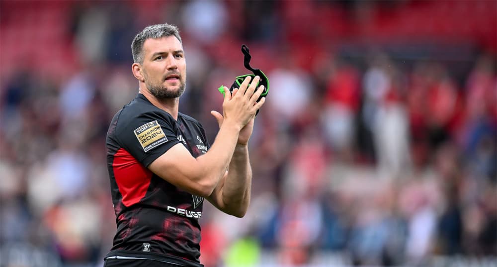 François Cros lors du match du Top 14 entre Toulouse et Lyon au Stade Ernest Wallon, le 1er juin 2025, à Toulouse.