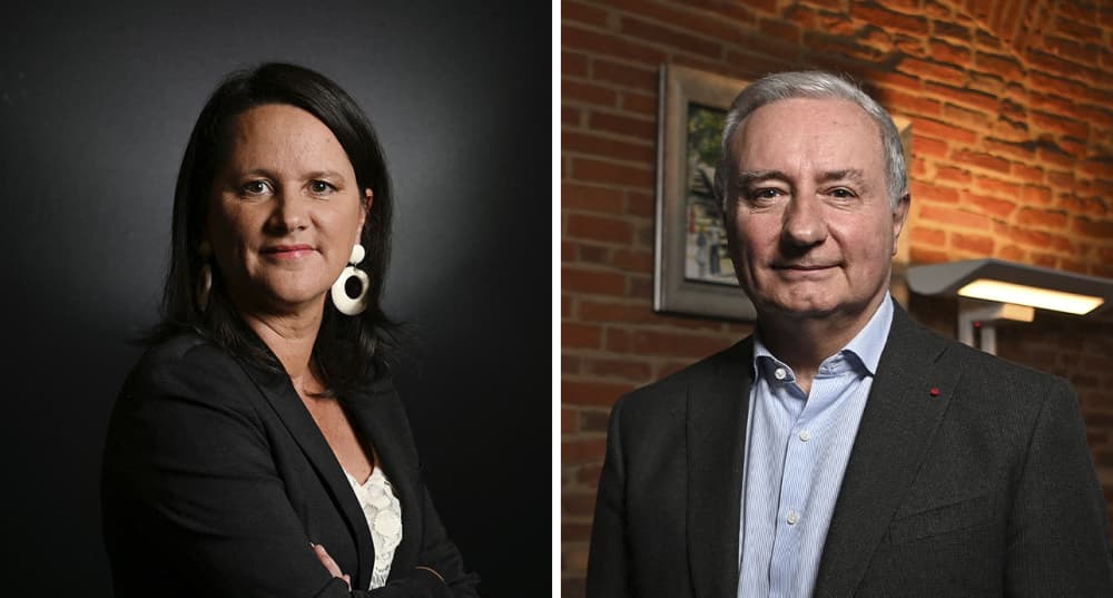 Johanna Rolland, maire de Nantes, et Jean-Luc Moudenc, maire de Toulouse.