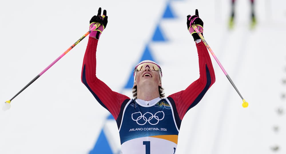 Johannes Klaebo, à Tesero (Italie), le 21 février.