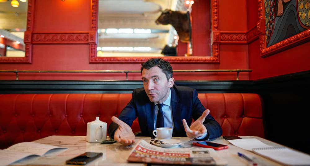 Julien Sanchez, le candidat du RN arrivé en tête du premier tour, lundi à Nîmes.