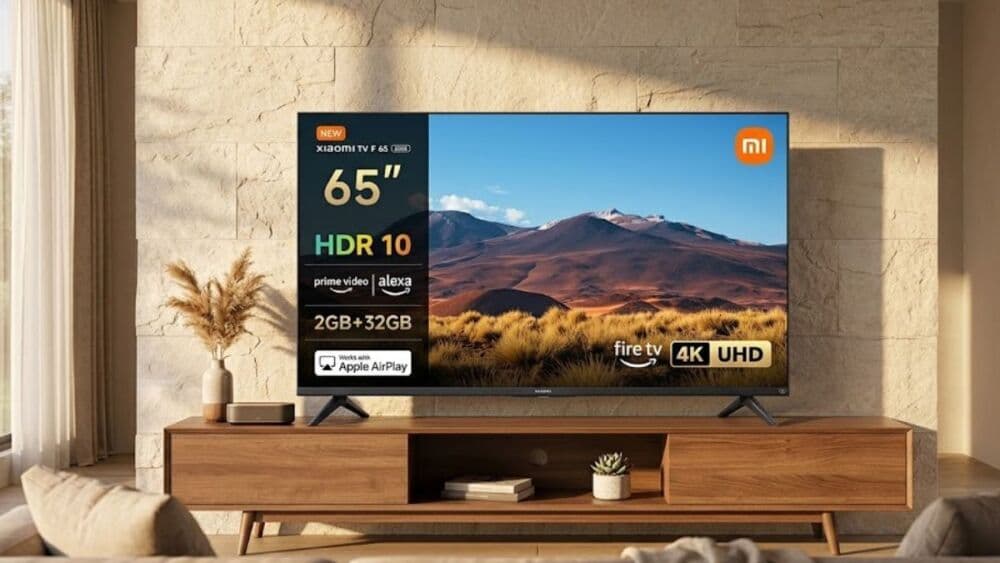 La Xiaomi TV F65 propose une expérience 4K complète avec Fire TV et contrôle vocal intégré