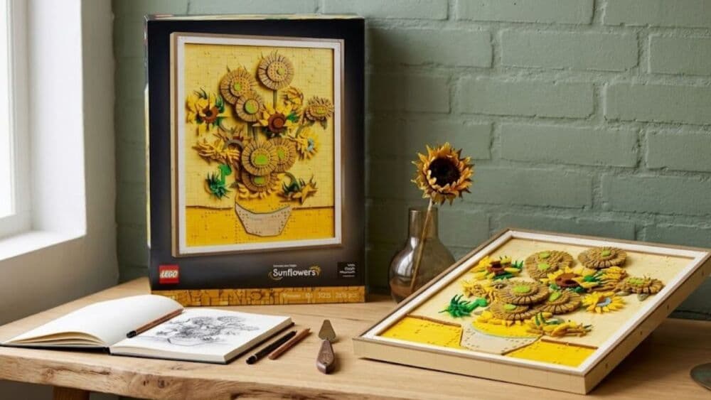 Van Gogh réinventé en LEGO : un tableau en relief à construire soi-même.