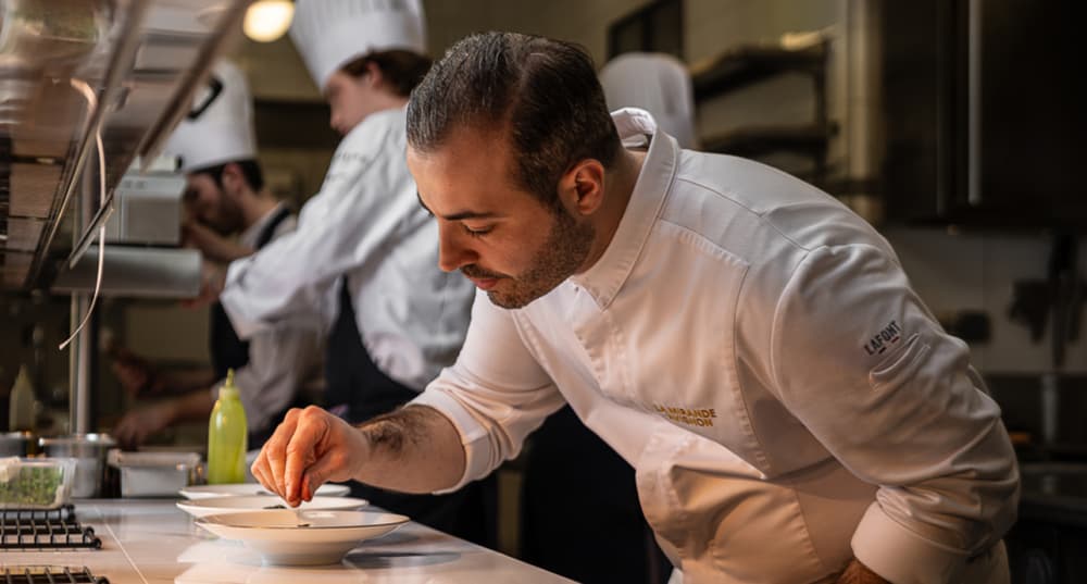 Donvito Michele, nouveau chef de La Mirande, à Avignon (Vaucluse).