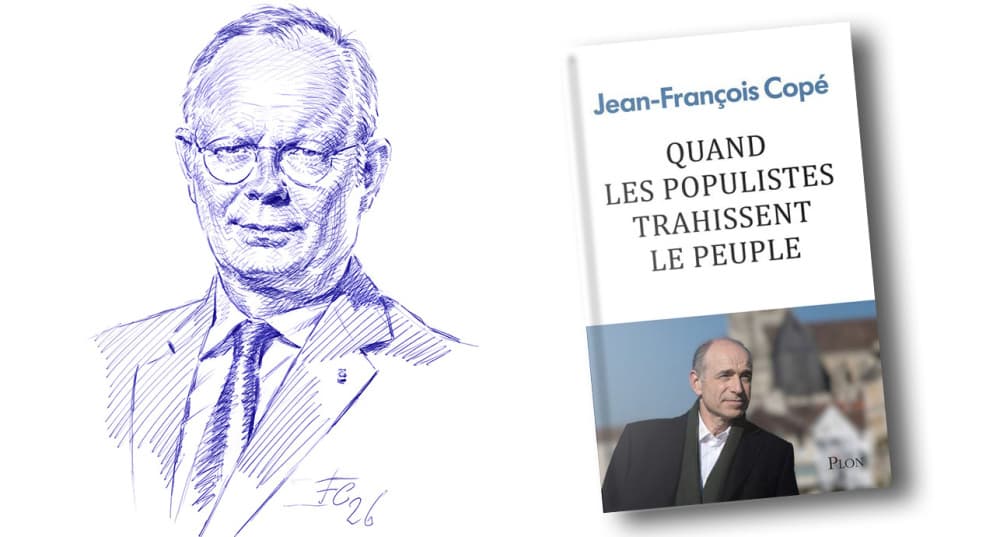 Illustration d'Edouard Philippe, maire du Havre et couverture du livre de Jean-François Copé « Quand les populistes trahissent le peuple »