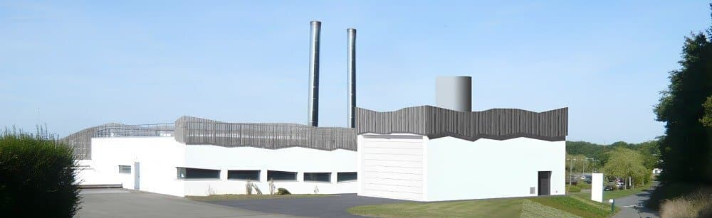 Une deuxième chaudière bois a été construite à côté de l’existante dans l’enceinte de l’hôpital de Mayenne.