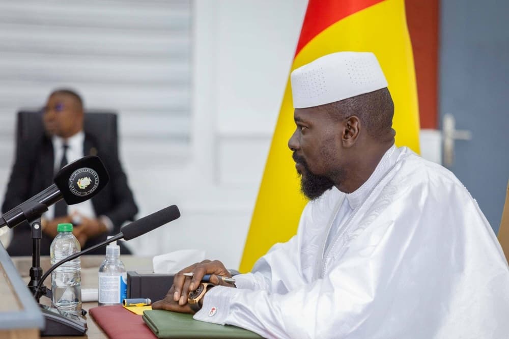 Mamadi Doumbouya, président de la République de Guinée.