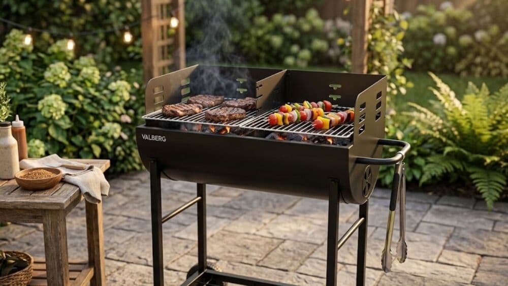 Ce barbecue Valberg permet de cuisiner pour 8 à 10 personnes avec une surface de cuisson généreuse.