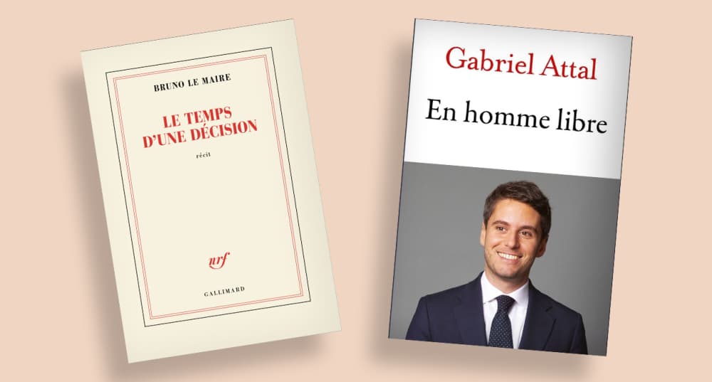 La couverture des livres de Bruno Le Maire et de Gabriel Attal.