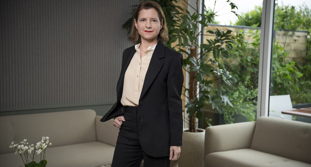 Catherine Mac Gregor, directrice générale d'Engie, au siège de la société, le Campus Engie, à La Garenne-Colombes (Hauts-de-Seine), le 6 mai 2026