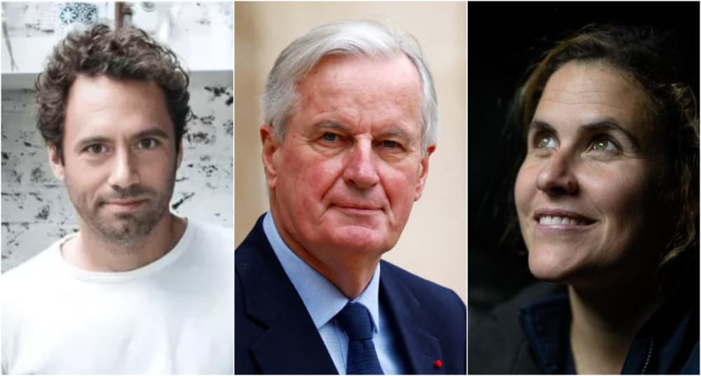 Michel Barnier, député de Paris, ancien Premier ministre, Augustin Paluel-Marmont, entrepreneur et Clarisse Crémer, navigatrice