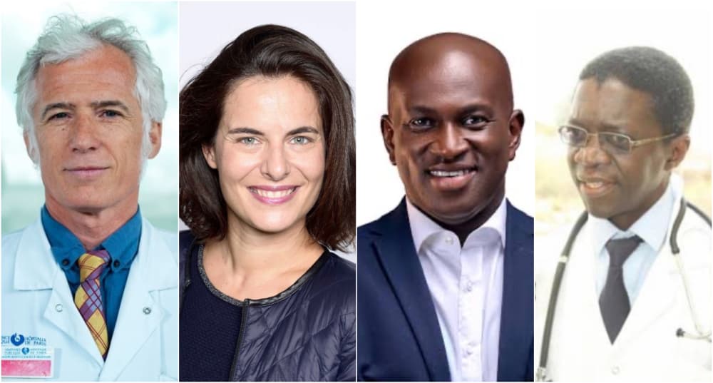 De gauche à droite : Xavier Jouven - Anneliese Depoux - Roland N’Guetta - Ibrahima Bara Diop