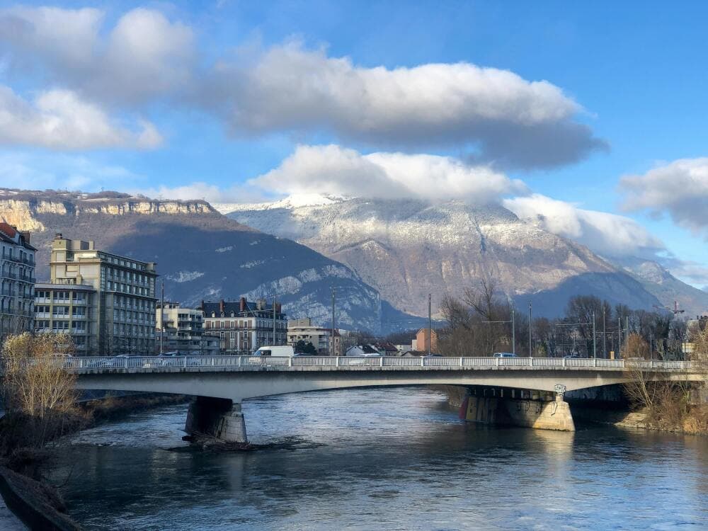 L'Isère à Grenoble.