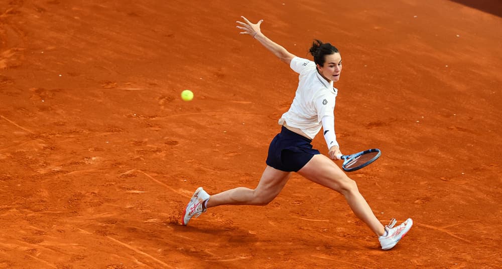 La joueuse de tennis française Lois Boisson lors du premier tour du tournoi WTA 1000 Mutua Madrid Open, le 22 avril 2026, à Madrid,