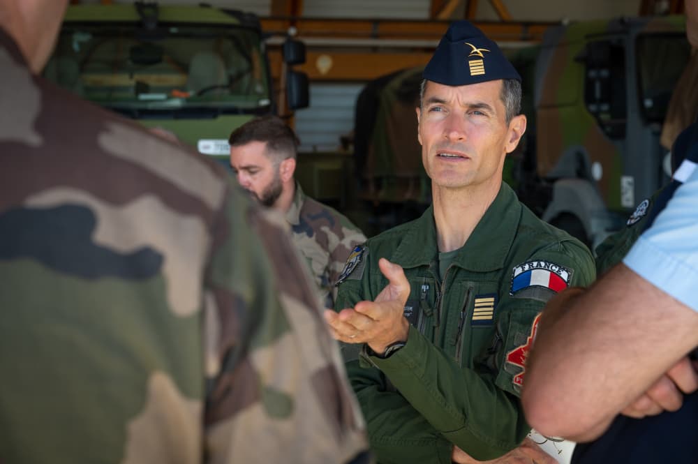 Le colonel Sébastien Estève est à la tête de la base aérienne 125 d'Istres depuis fin août 2024.
