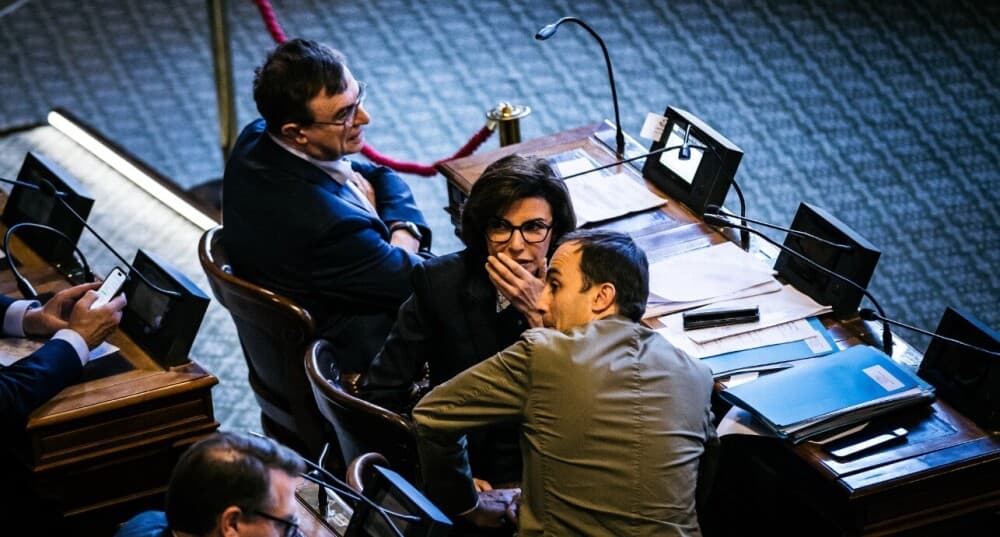 Grégory Canal et Rachida Dati, le 14 avril 2026.