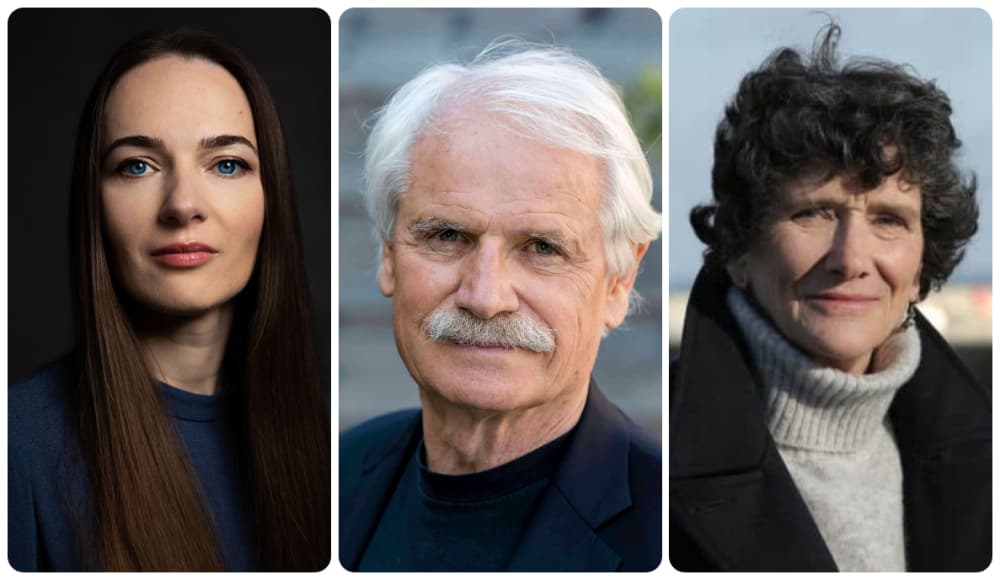 Oleksandra Matviichuk, Yann Arthus Bertrand et Isabelle Autissier