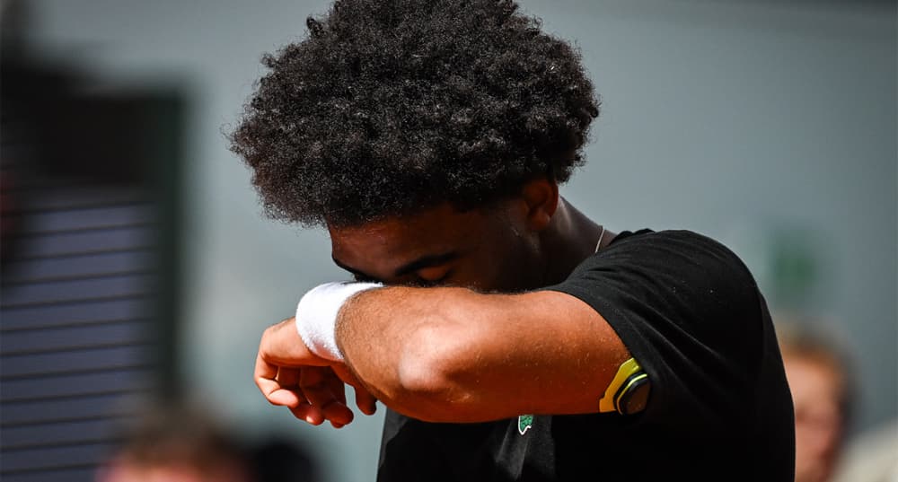 Arthur Fils lors d'une séance d'entraînement en vue de Roland-Garros 2026, le 23 mai 2026 à Paris.