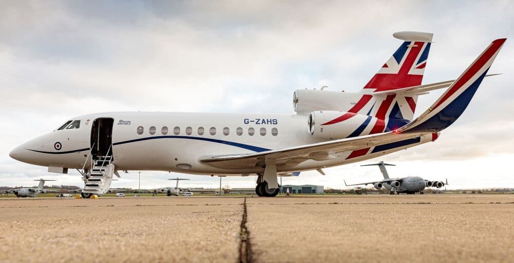 Un Falcon 900LX de la RAF