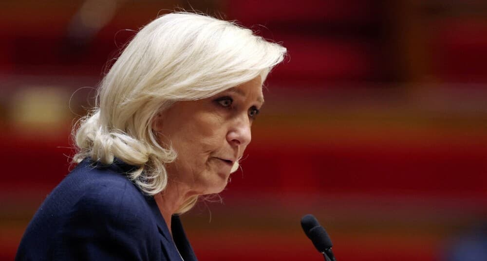 Marine Le Pen, le 25 mars à l'Assemblée nationale.