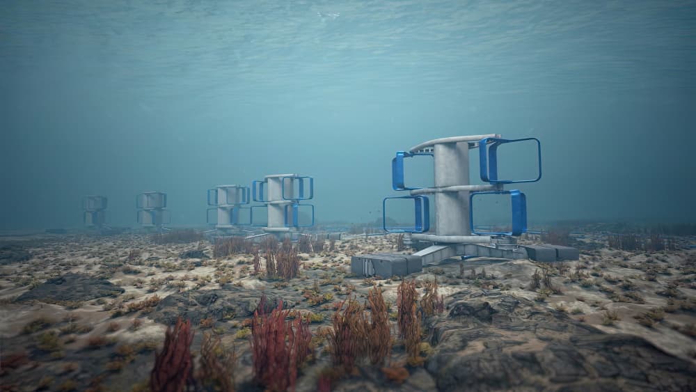 La centrale hydrolienne FloWatt permettra de produire chaque année l’équivalent de la consommation électrique de 20 000 Français pendant vingt ans.