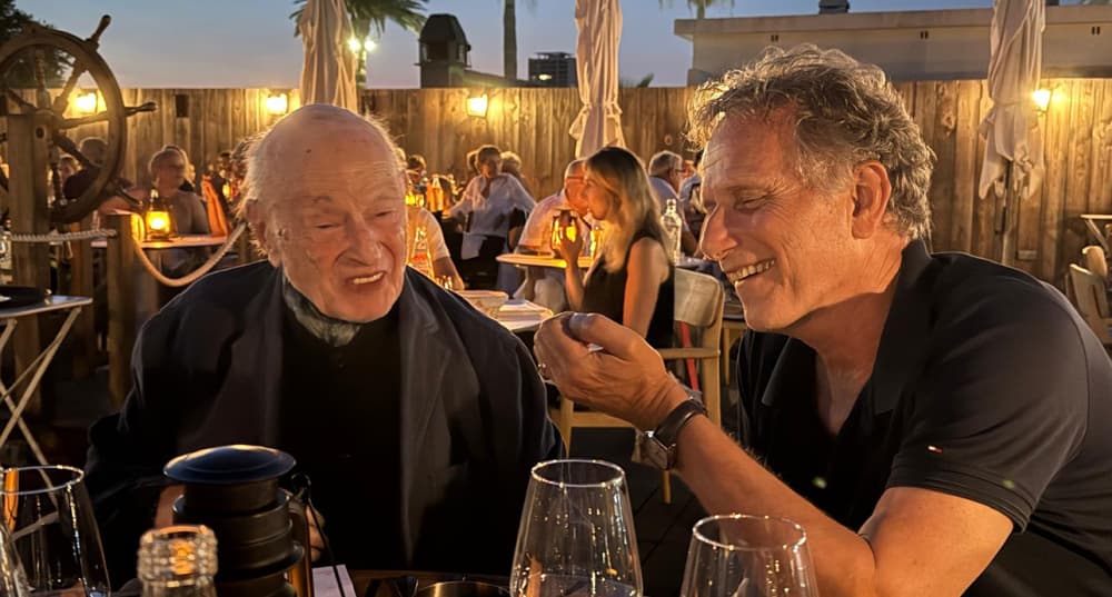 Charles Berling et Edgar Morin, décédé le vendredi 29 mai 2026.