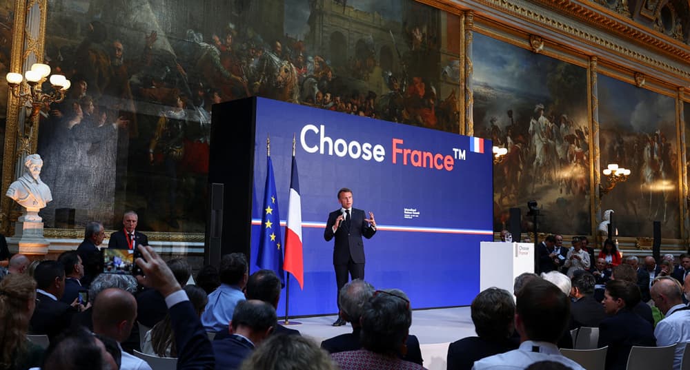 Emmanuel Macron, au Château de Versailles, pour le sommet Choose France, le 19 mai 2025.