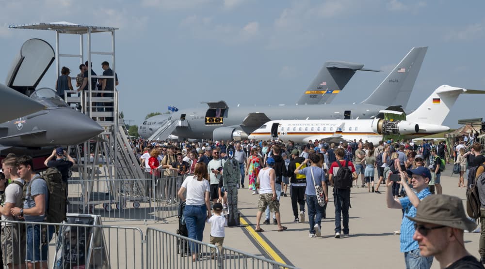 Avions de chasse, de transport VIP, stratégique ou encore de ravitaillement sur le static display d'ILA Berlin 2024 (8 juin 2024).