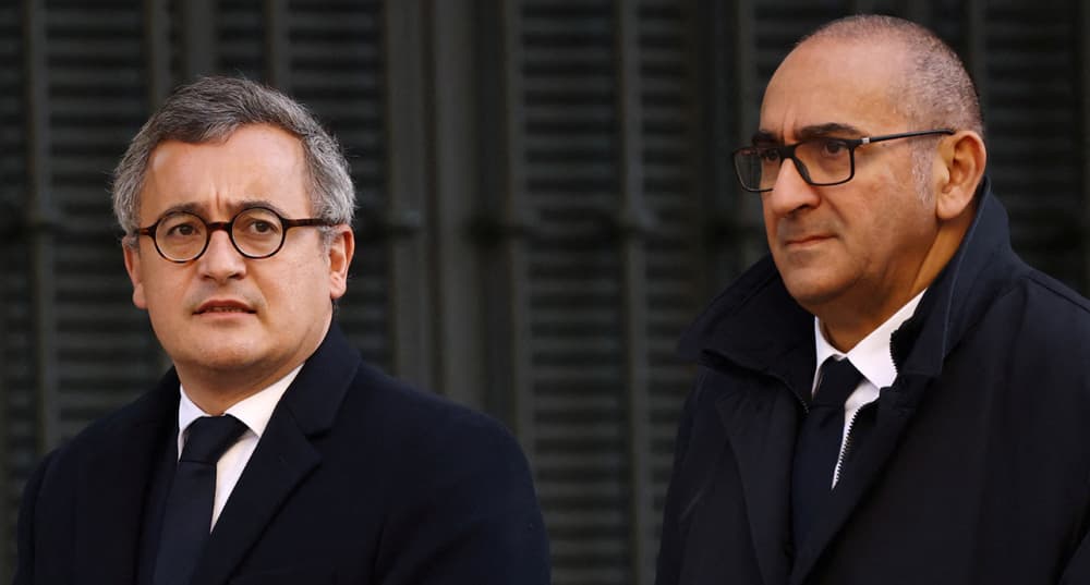 Le ministre de la Justice Gérald Darmanin et le minsitre de l'Intérieur, Laurent Nunez.