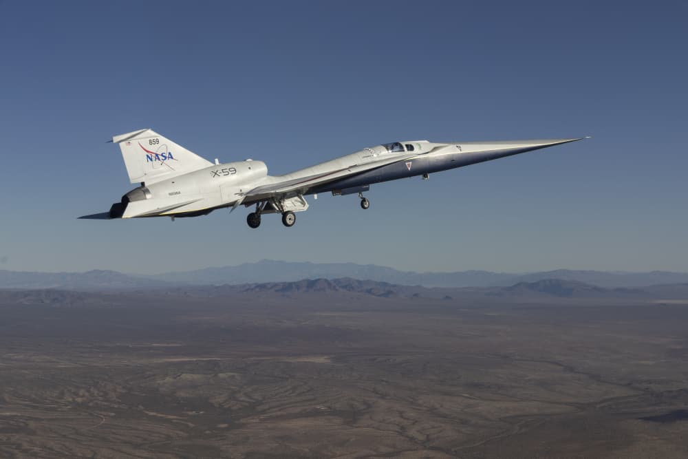 Le X-59 en vol.