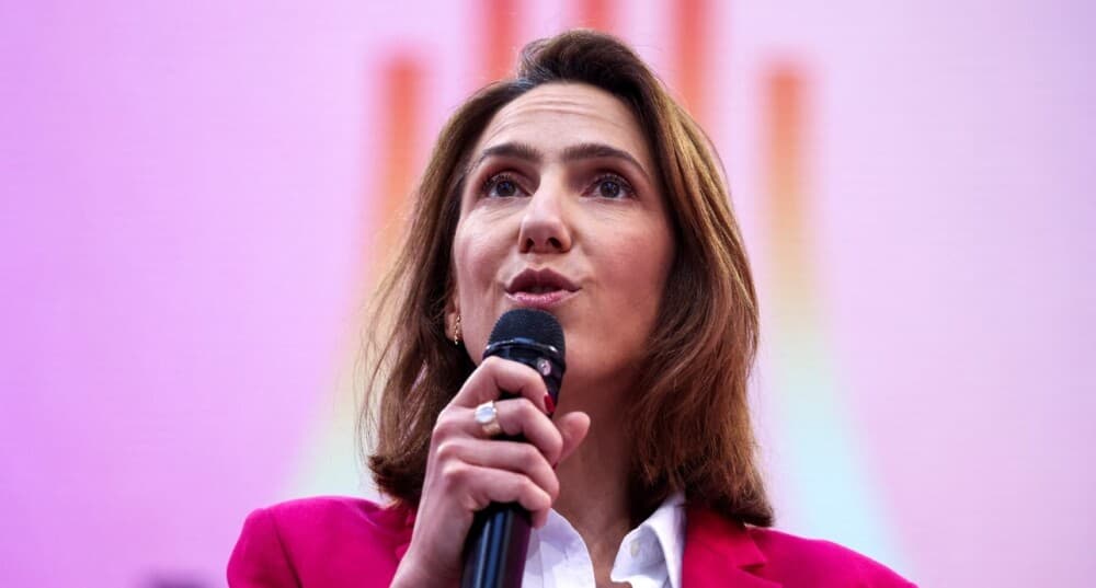 Valérie Hayer, le 6 avril 2025.
