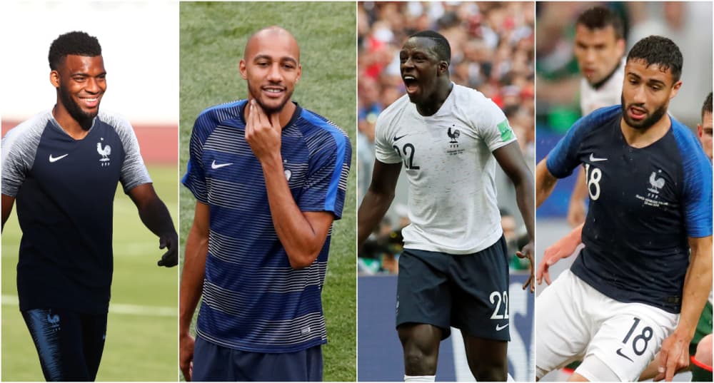Thomas Lemar, , Steven Nzonzi, Benjamin Mendy et Nabil Fekir.