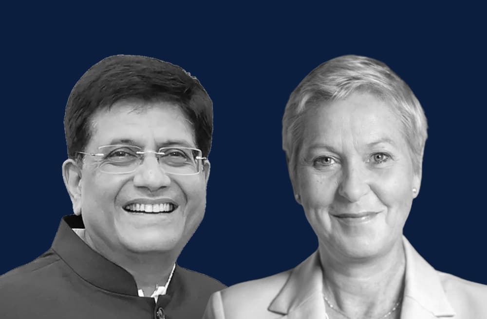 Piyush Goyal et Anne Le Hénanff