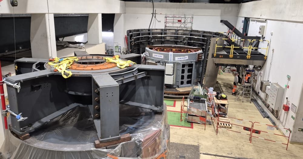Au cœur de la centrale hydroélectrique de Montahut (Hérault), EDF Hydro a entrepris un vaste chantier d’optimisation : les deux groupes abritant les alternateurs ont été démontés et modernisés.