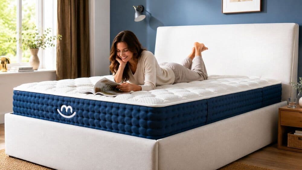 Le matelas Jade Morphea combine ressorts ensachés et mousse mémoire pour un soutien équilibré adapté à différents profils de dormeurs.