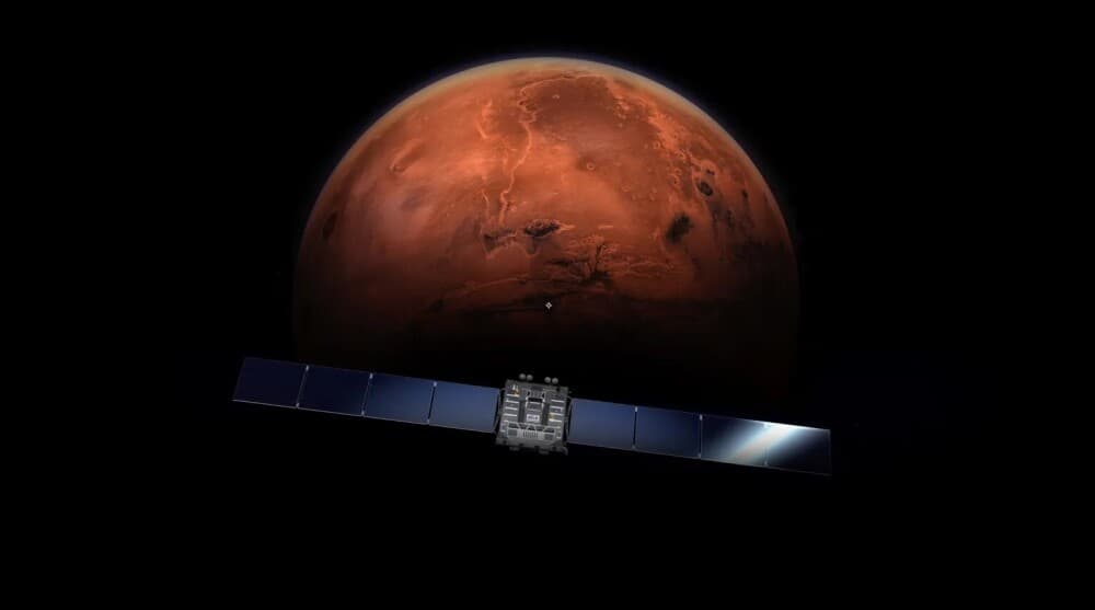 Vue d'artiste de la mission Aeolus