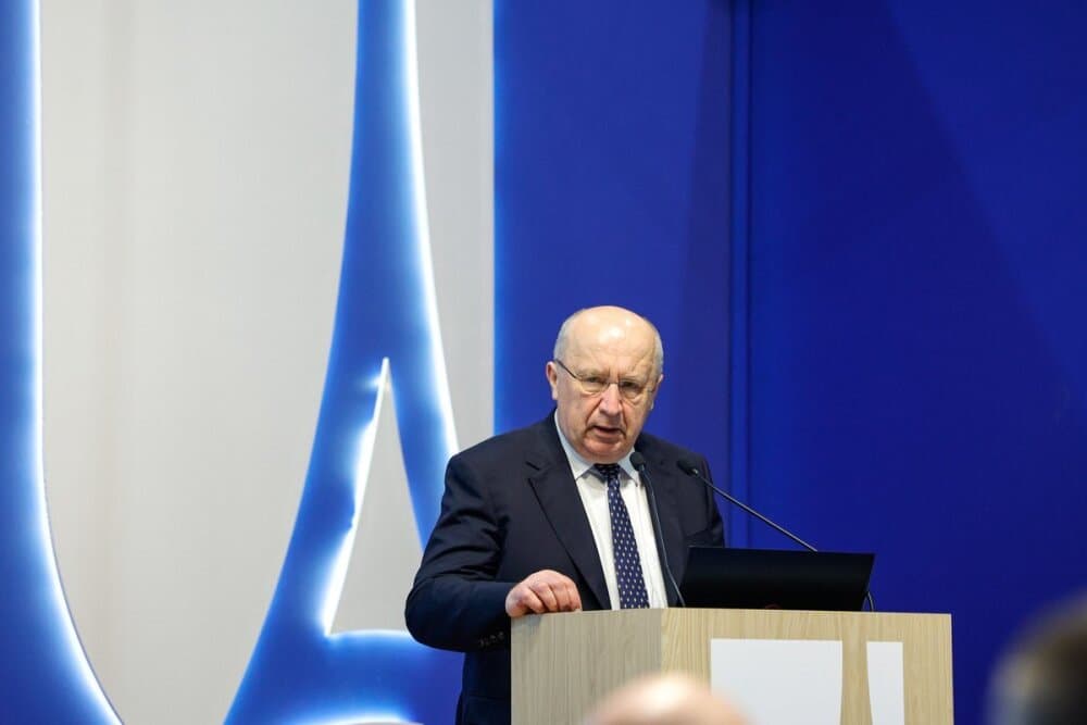 Commissaire européen Andrius Kubilius lors d'Eurosatory 2026 (17 juin 2026)