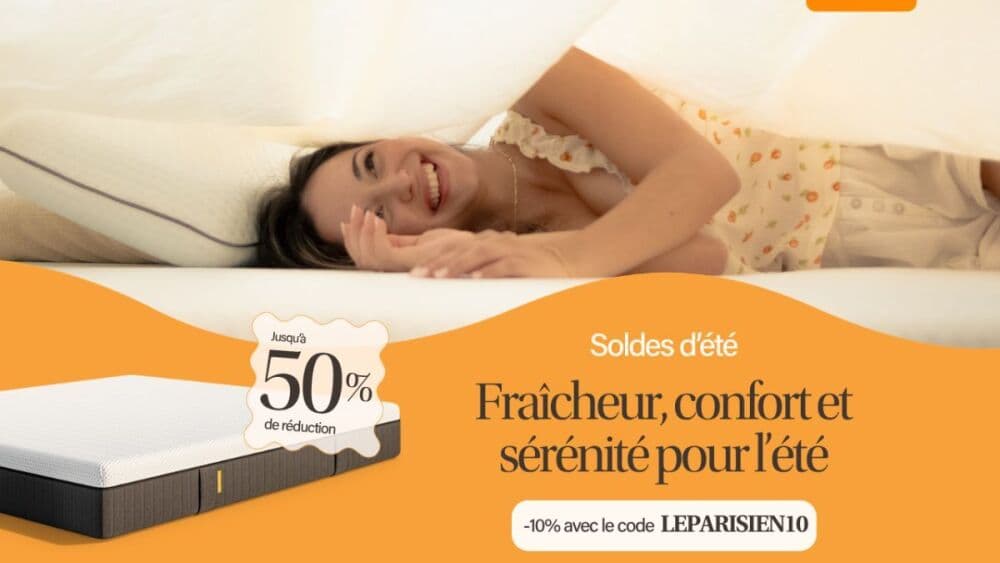 Cette promotion de 50 % est proposée du 24 juin au 21 juillet sur l'ensemble « Prêt à rêver Premium » dans le cadre des Soldes d'été Emma.