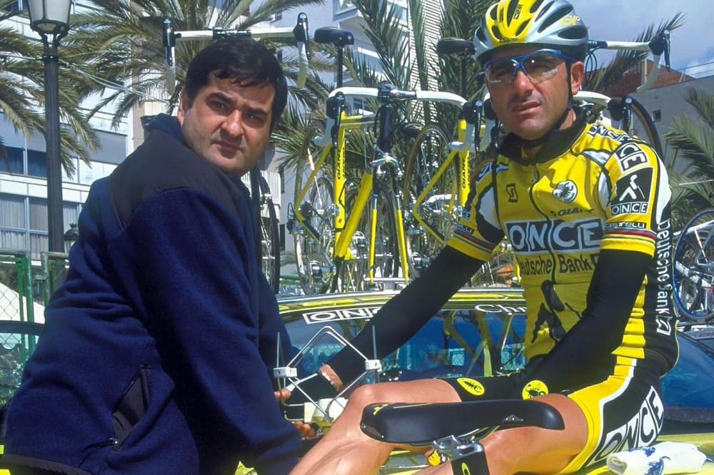 Manolo Saiz et Laurent Jalabert en 2000.