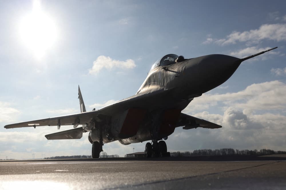 un Mig-29 exposé en Pologne.