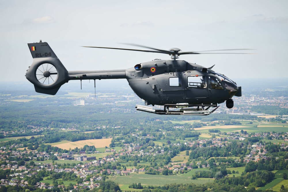 La force aérienne belge présente son premier H145M.