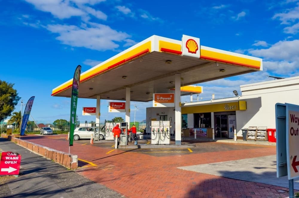 Une station service Shell en Afrique du Sud.