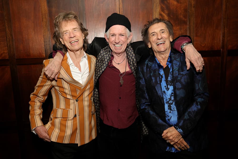 Mick Jagger, Keith Richards and Ronnie Wood le 5 mai à New York.