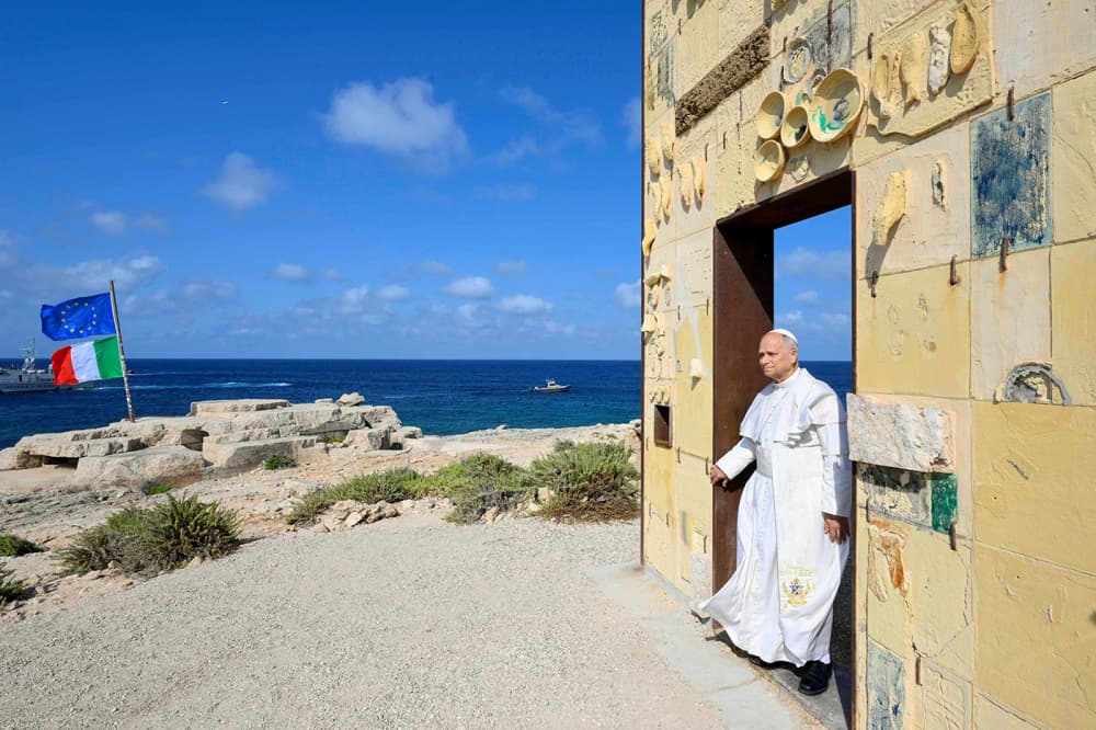 Léon XIV à Lampedusa le 4 juillet 2026.