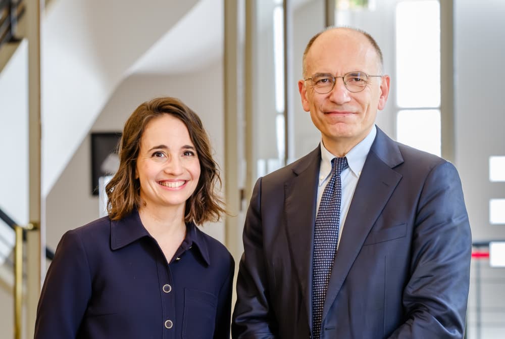 Priscille Szeradzki et Enrico Letta