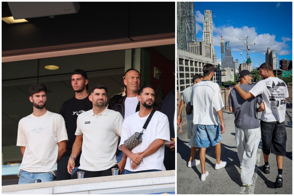 Zinedine Zidane et ses fils : Theo et Enzo Zidane et Marcelo Vieira da Silva.