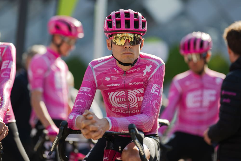 Alex Baudin, le 22 avril 2026, lors de la Flèche Wallonne.